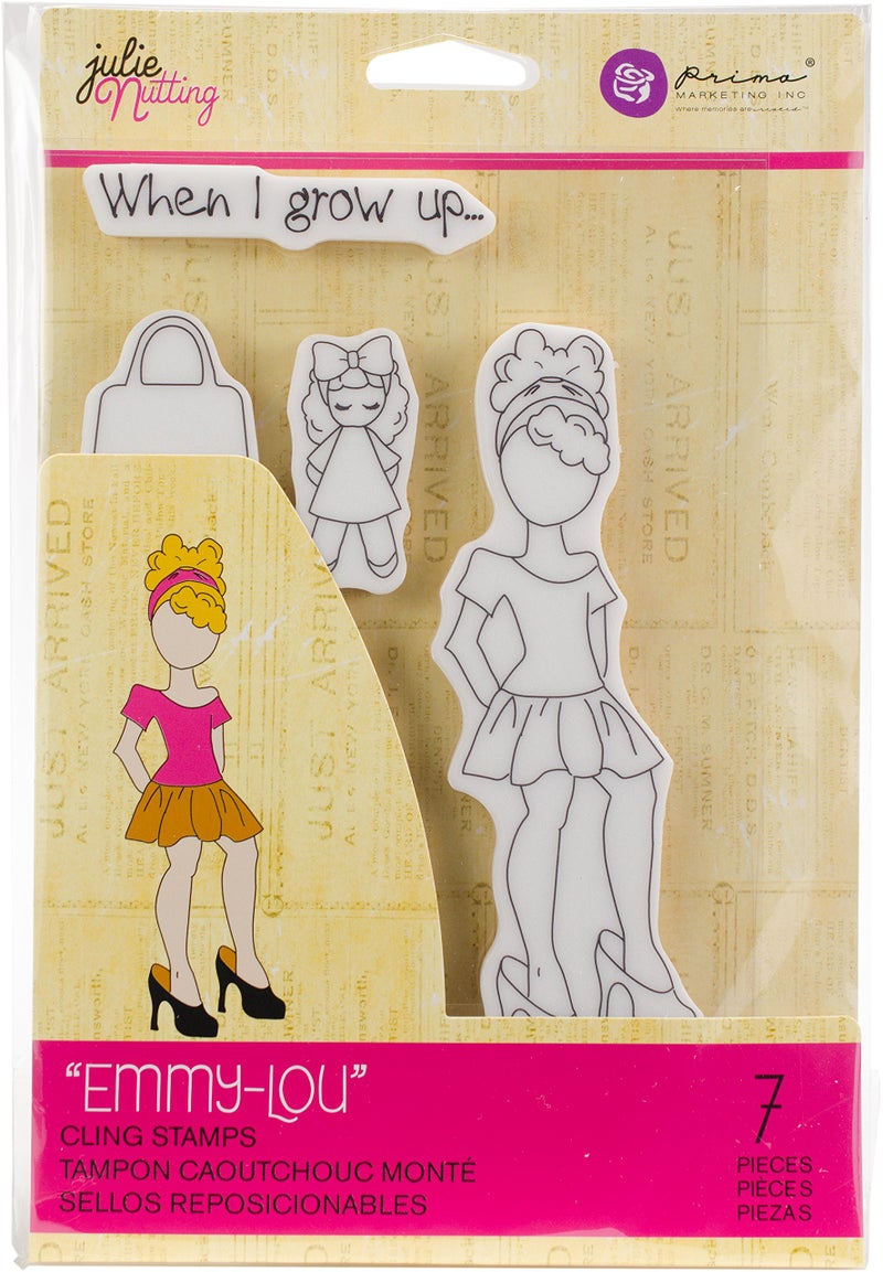 Prima Marketing Julie Nutting-Cling Stamps Emmy-Lou - Image 1